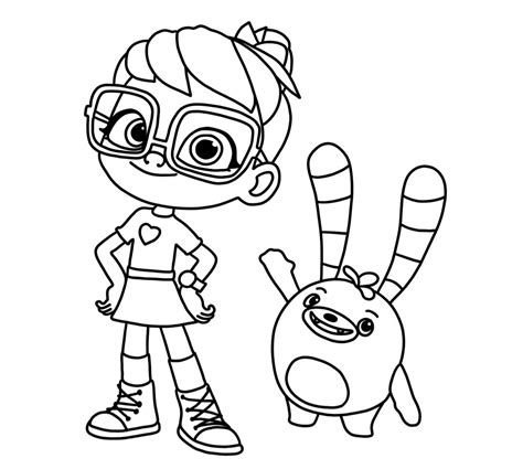 abby hatcher coloring pages black and white