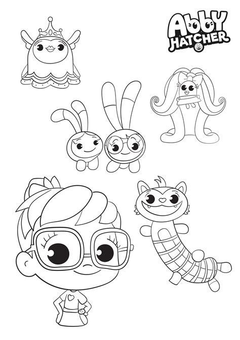 abby hatcher coloring pages black and white