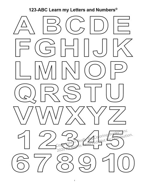 abc 123 coloring pages