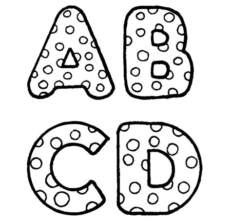 abcd colouring pages