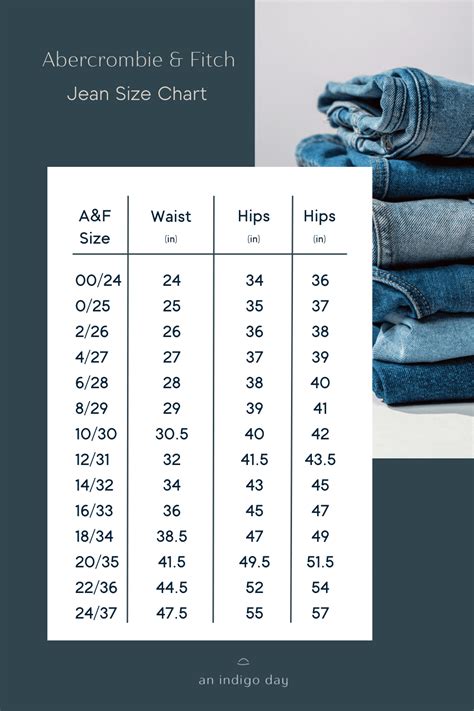 Abercrombie Jeans Size Chart