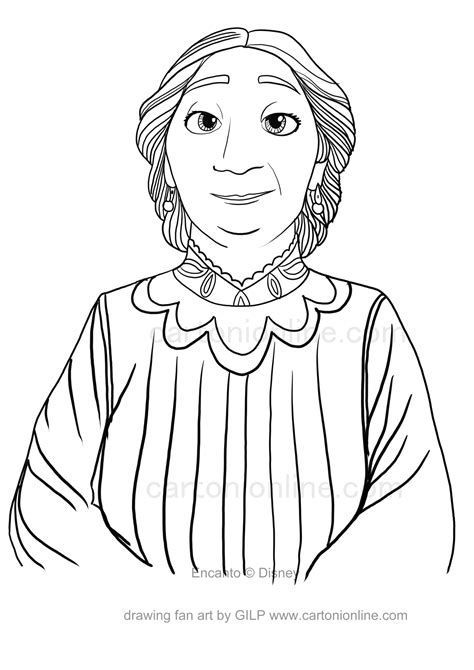 abuela coloring pages