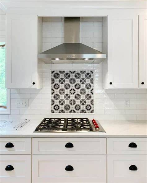 accent tile above range