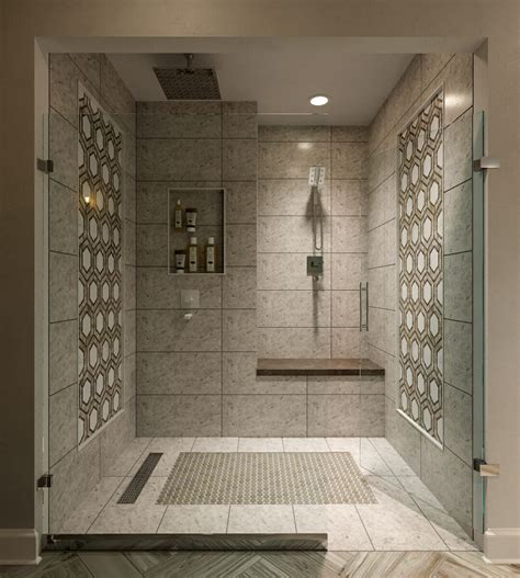 accent wall in shower
