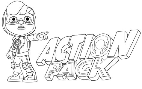 action pack coloring pages