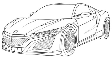 acura nsx coloring pages