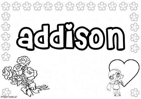 addison coloring pages