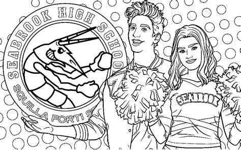 addison disney zombies coloring pages