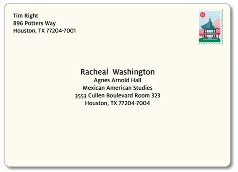 address format sample