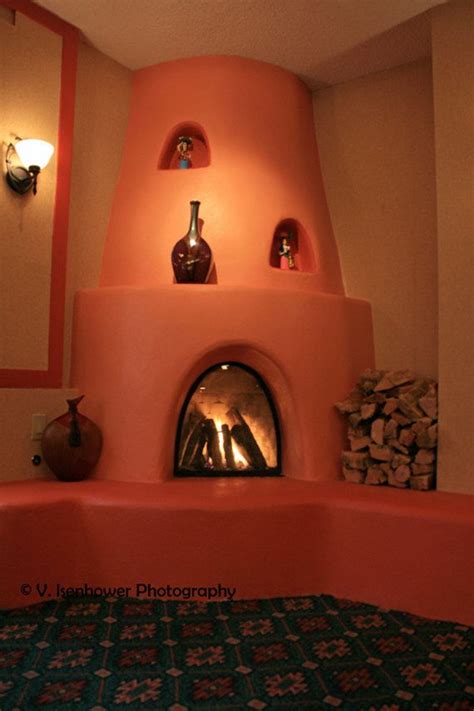 adobe fireplace