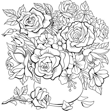 adult coloring floral