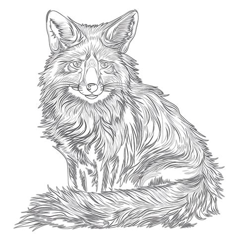 adult coloring fox