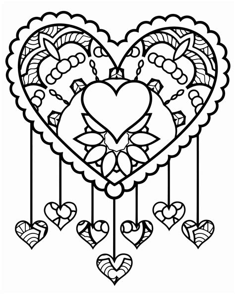 adult coloring heart