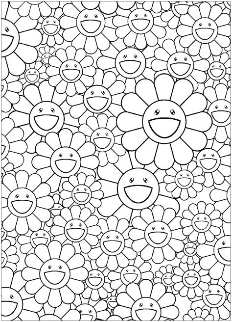 adult coloring page simple