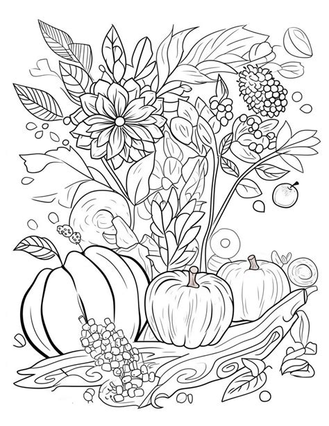 adult coloring pages autumn