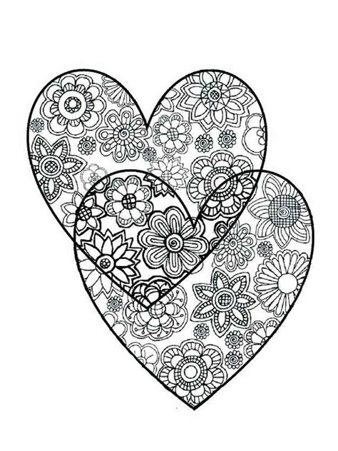 adult coloring pages heart