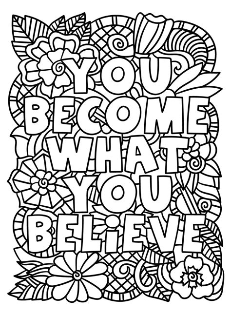 adult coloring pages quotes