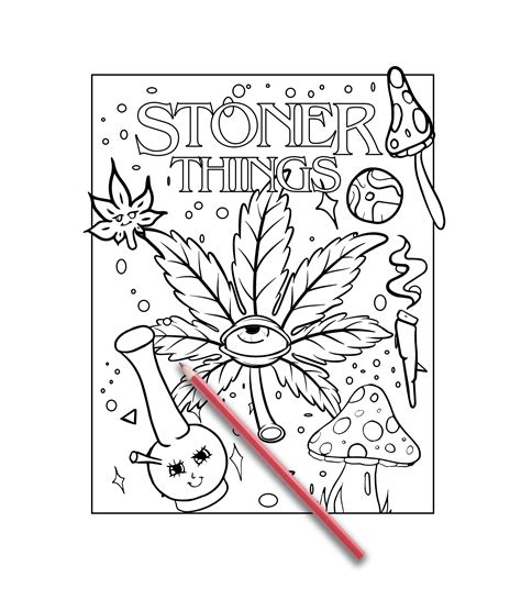 adult coloring pages stoner