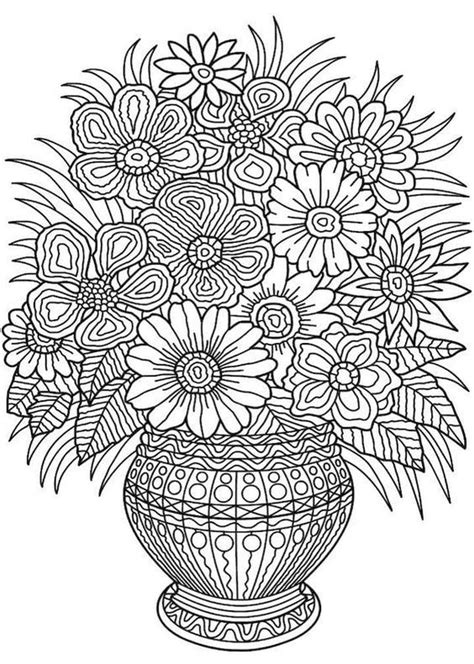 adult coloring sheets flowers