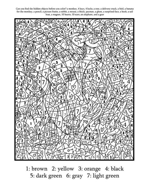 adult colour by number printable