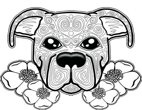 adult dog coloring page