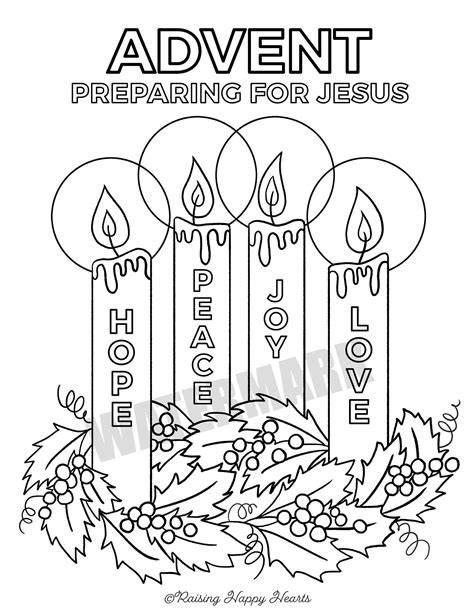 advent wreath coloring page