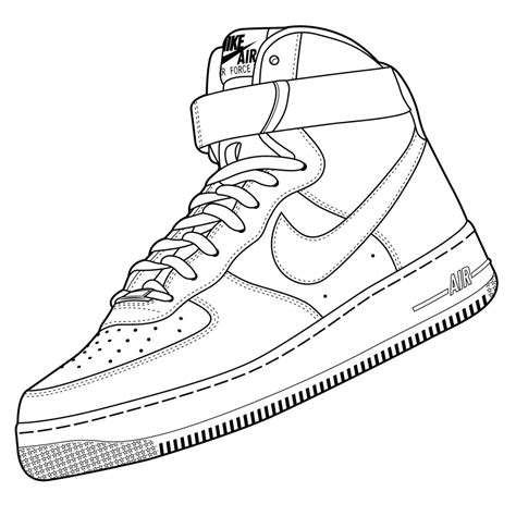 air force shoes coloring pages