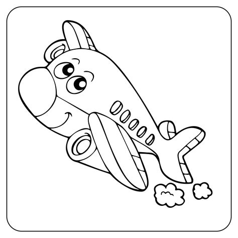 airplane coloring sheet