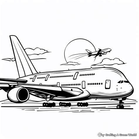 airplane colouring pages