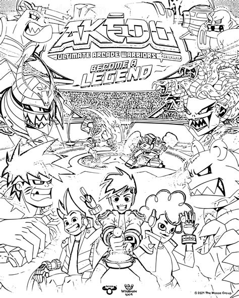 akedo coloring pages