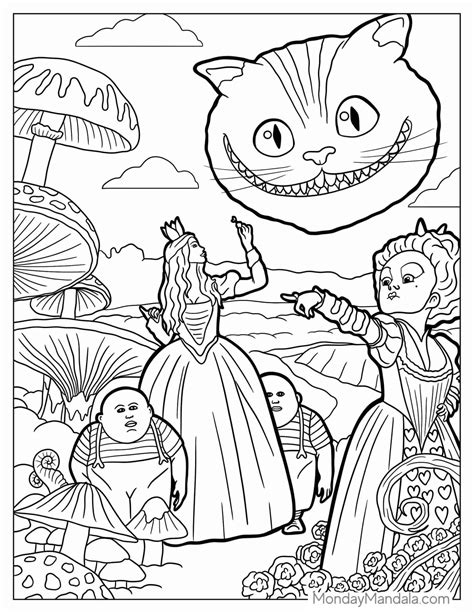 alice in wonderland coloring book pdf