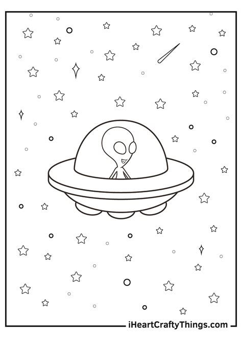 alien coloring page