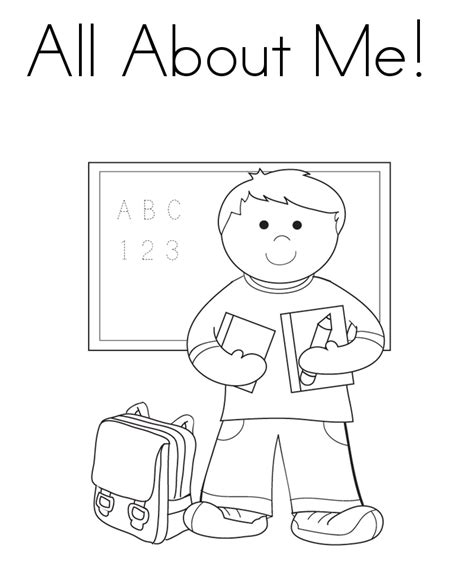 all about me coloring pages free