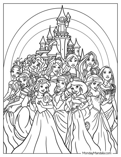 all princess coloring pages