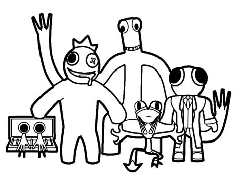 all rainbow friends coloring pages