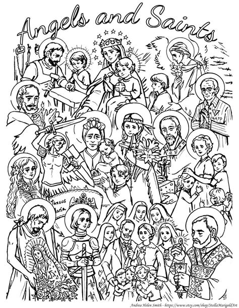 all saints coloring pages