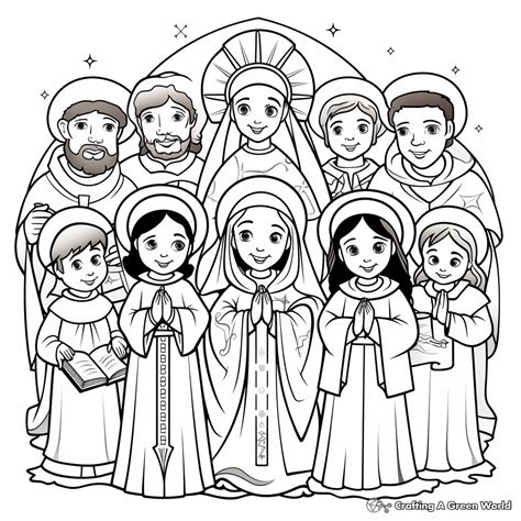 all saints day coloring pages