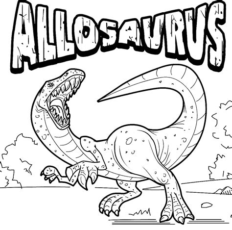 allosaurus coloring pages
