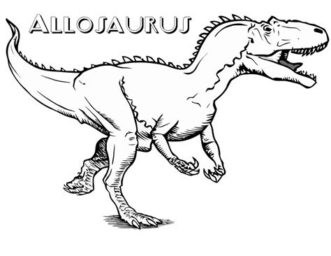 allosaurus coloring pages