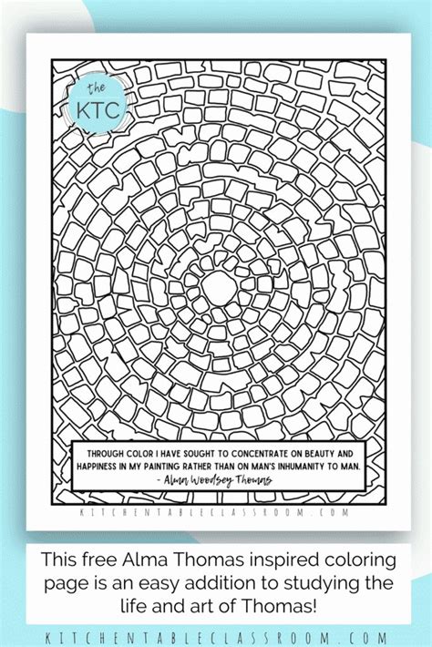 alma thomas coloring pages