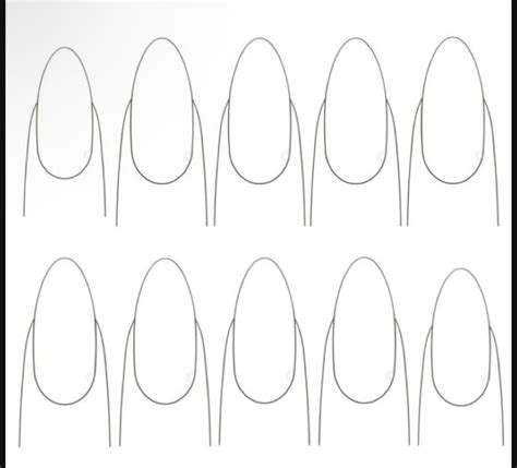 Almond Shape Nail Template