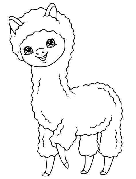 alpaca coloring pages