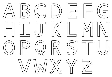 alphabet for colouring