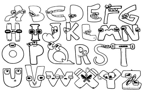 alphabet lore coloring page