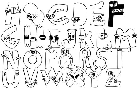 alphabet lore z coloring pages