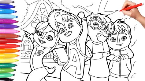 alvinnn and the chipmunks coloring pages