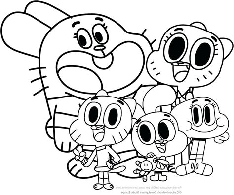 amazing world of gumball coloring pages