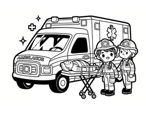 ambulance coloring pages to print