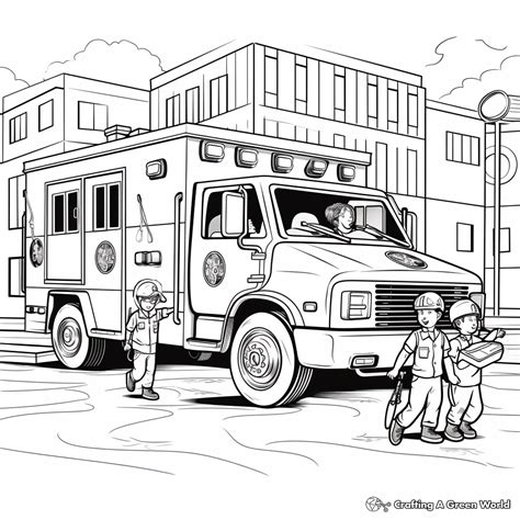 ambulance printable coloring pages