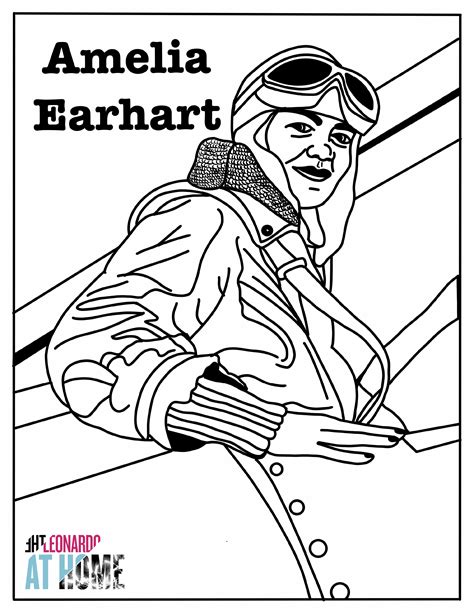 amelia earhart coloring pages